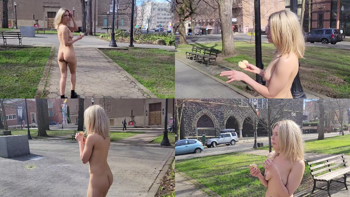Mercedes Raquel – Naked Lunch in public