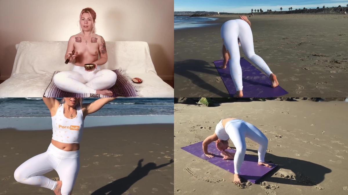 bonnibgood – JOI Guided Meditation with Yoga on Public Beach