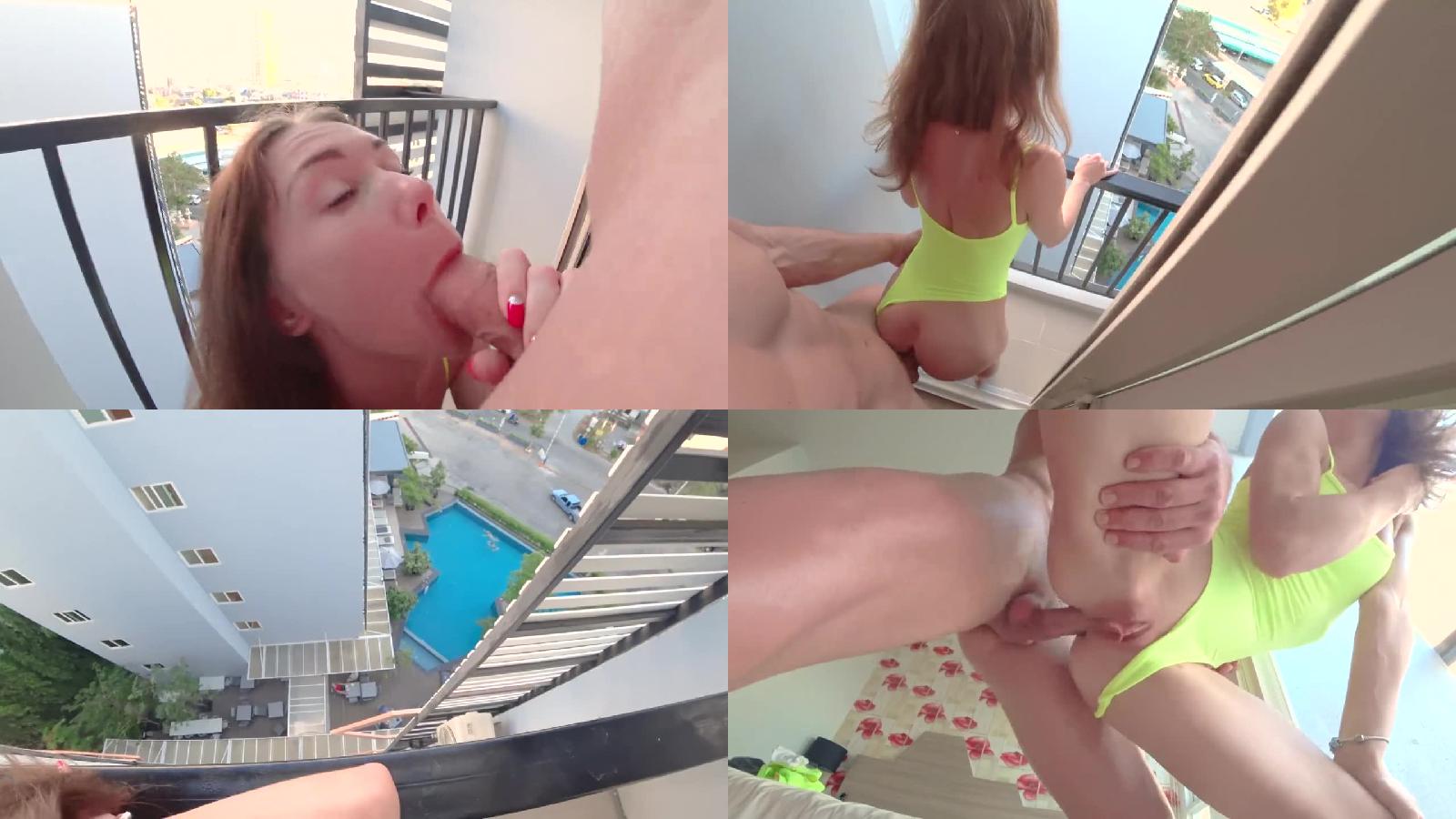 Mia Bandini – Young Babe Anal Fucked on the Hotel Balcony with Facial
