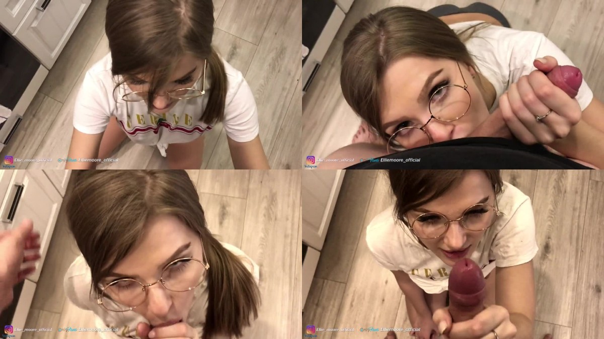 Wetfoxes – Cute schoolgirl in round glasses got a facial and hair cumshot
