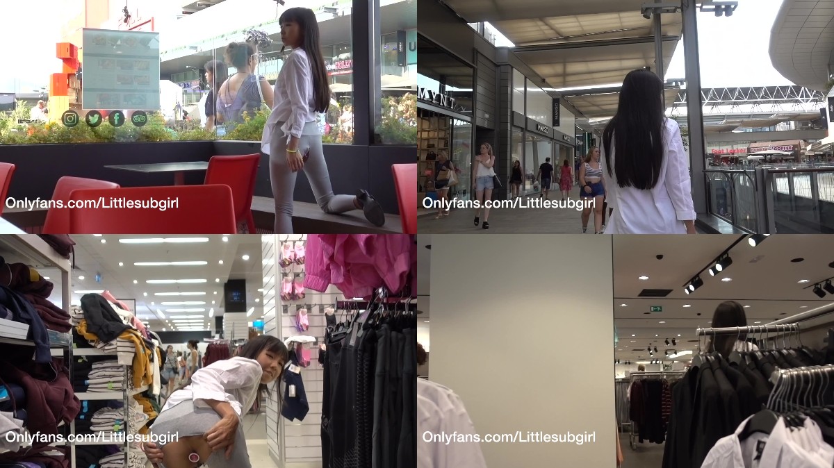 Littlesubgirl – Super Crowded Mall & Clothes Store Squirting Right In front of Strangers