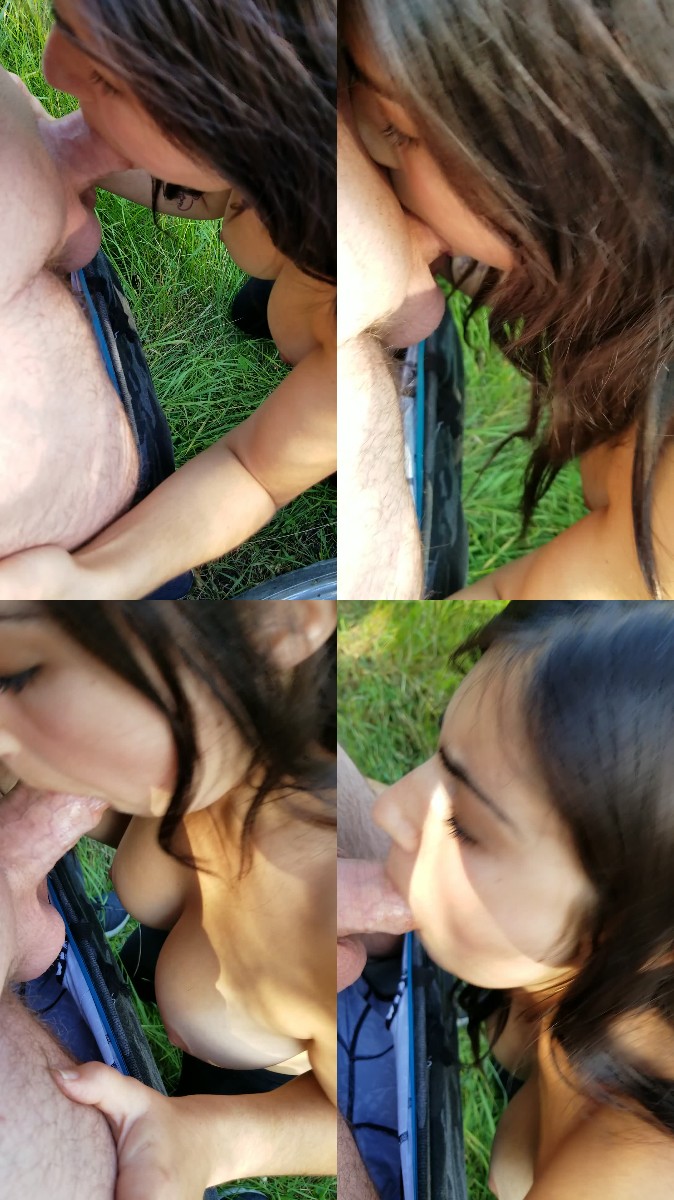 Brooke Woods Outdoor Blowjob And Creampie