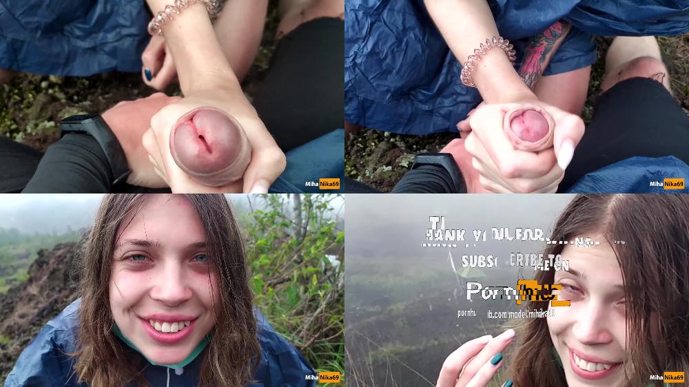 MihaNika69 – I jerking off my guide in the mountains – Public POV – Pul…