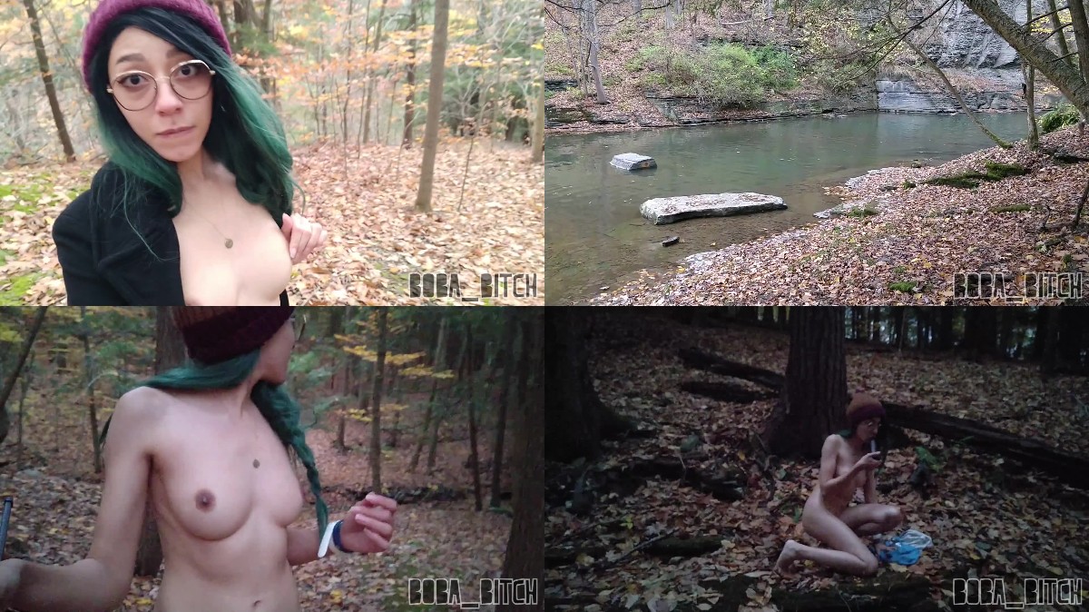 Boba Bitch CAUGHT Naked in the Forest Without Clothes