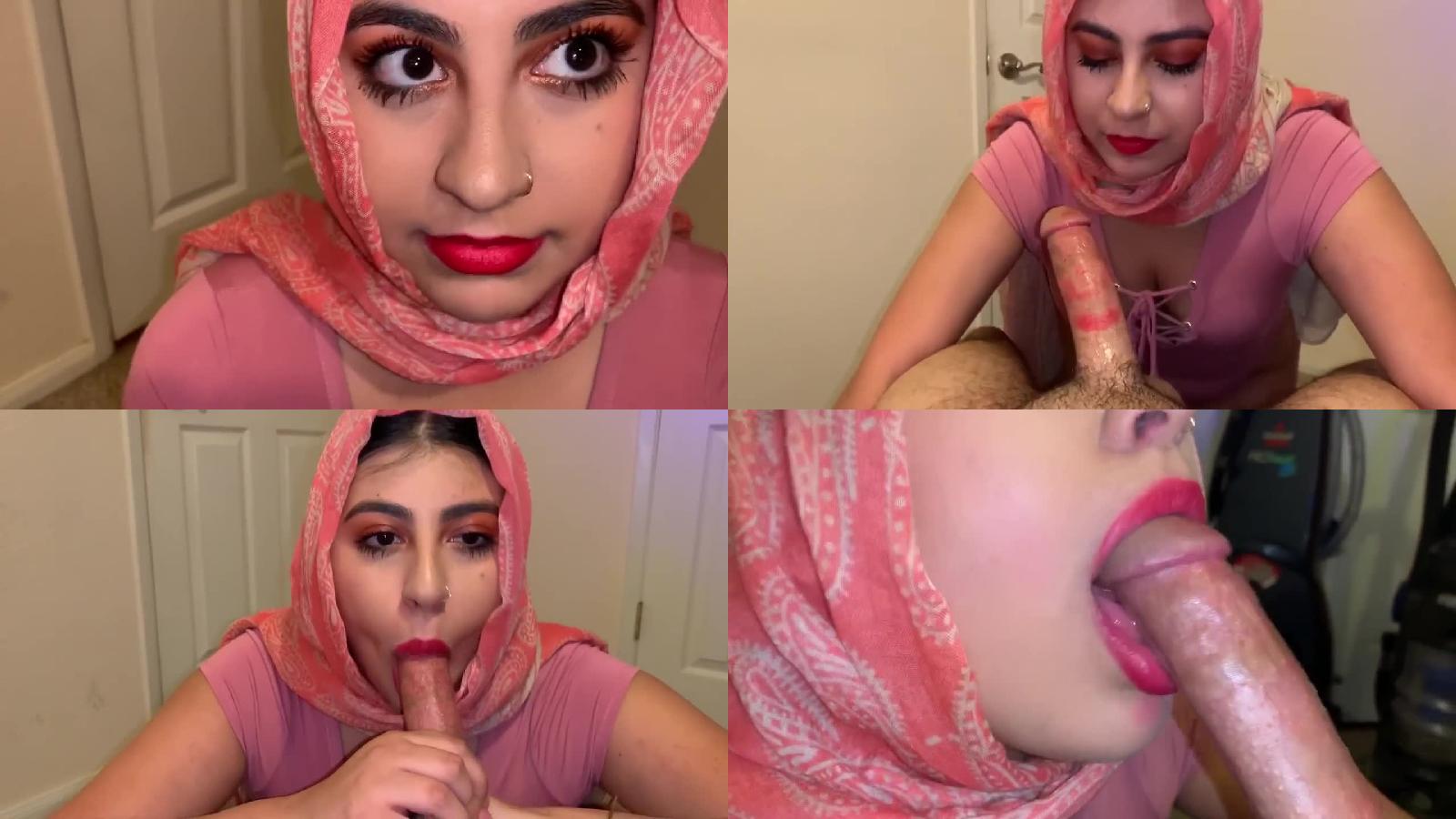 Baby Selena – Sneaky Stepdad gets Blowjob from Beautiful Muslim Daughter