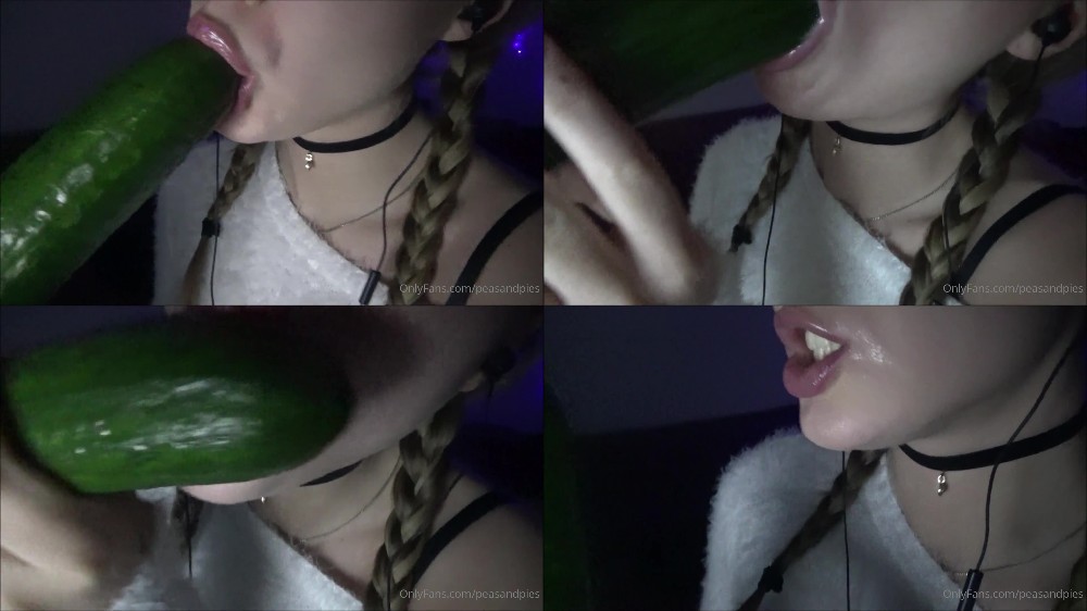 Peas and Pies – Old School Cucumber Blowjob